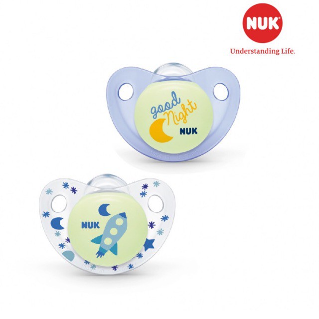 Bộ 2 ti giả NUK Silicone Night/Day- có bán lẻ