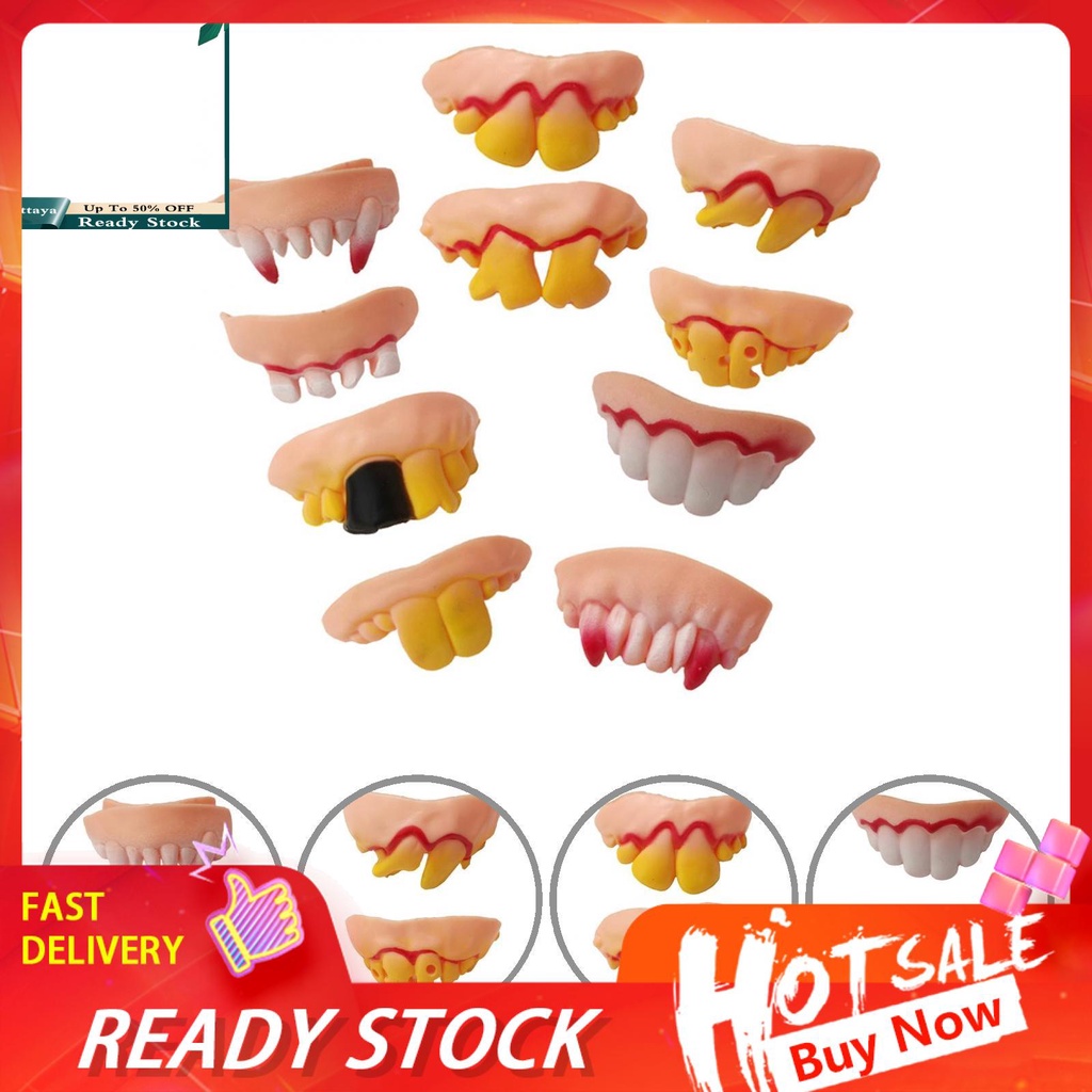 Bộ 10 hàm răng giả hóa trang ma cà rồng vui nhộn