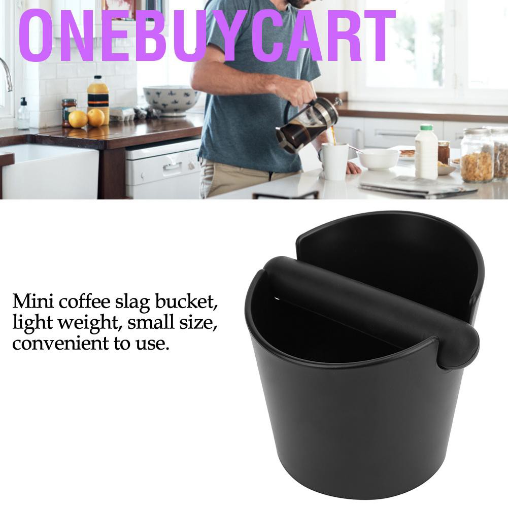 Onebuycart Coffee Knock Box Anti-Slip Slag Grounds Bucket with Rubber Bar Making Accessories