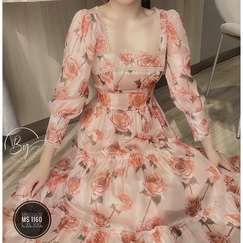 ĐẦM HOA VINTAGE TAY DÀI BIGSIZE