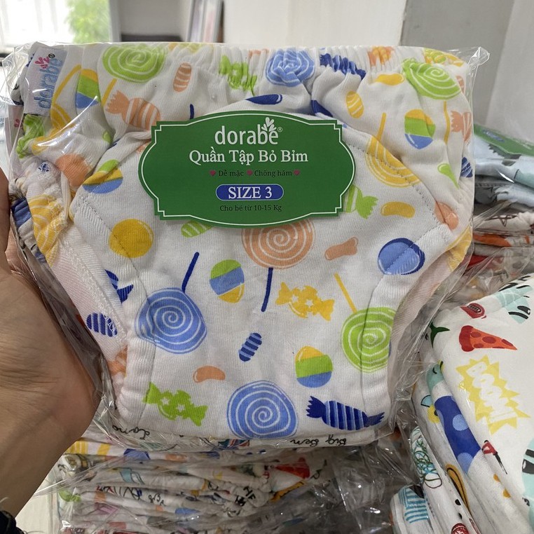 Combo 3 quần tập bỏ tã Dorabe thế hệ mới size 1