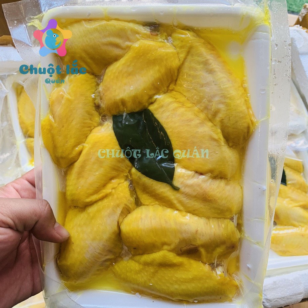 Cánh gà khúc giữa ủ muối khay +-500gr tặng kềm tương ớt chỉ giao TPHCM