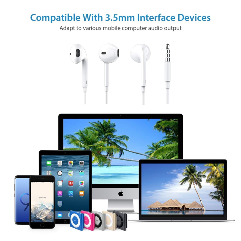 Tai nghe nhét tai có micro 3.5mm cao cấp cho ĐT táo 12 Pro Max Mini 11 Pro Max XS Max XR Xiaomi Redmi Samsung Oppo Vivo