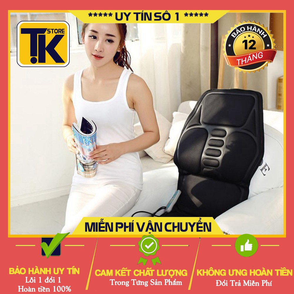 [Hàng Loại 1]  Ghế massage 5 vùng nhiều chế độ cao cấp trên ô tô hoặc tại nhà - KD0221 .