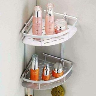 Kệ góc nhà tắm inox 2 tầng