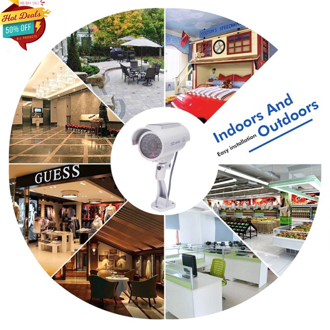 Camera an ninh tích hợp đèn led chống thấm nước sử dụng năng lượng mặt trời