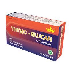 Viên uống tăng đề kháng Thymo glucan Kingphar, Hộp 30 viên giúp tăng cường sức đề kháng cho cơ thể