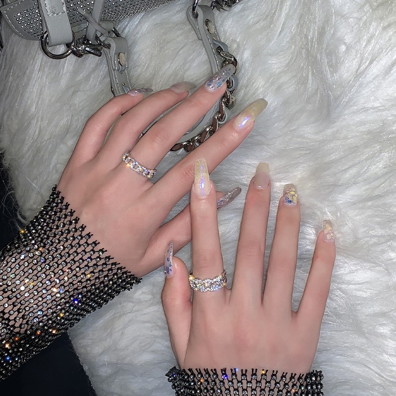 Nhẫn Kim Cương Pha Lê Bạc 925 Thiết Kế Sang Trọng Thời Trang Cho Nữ