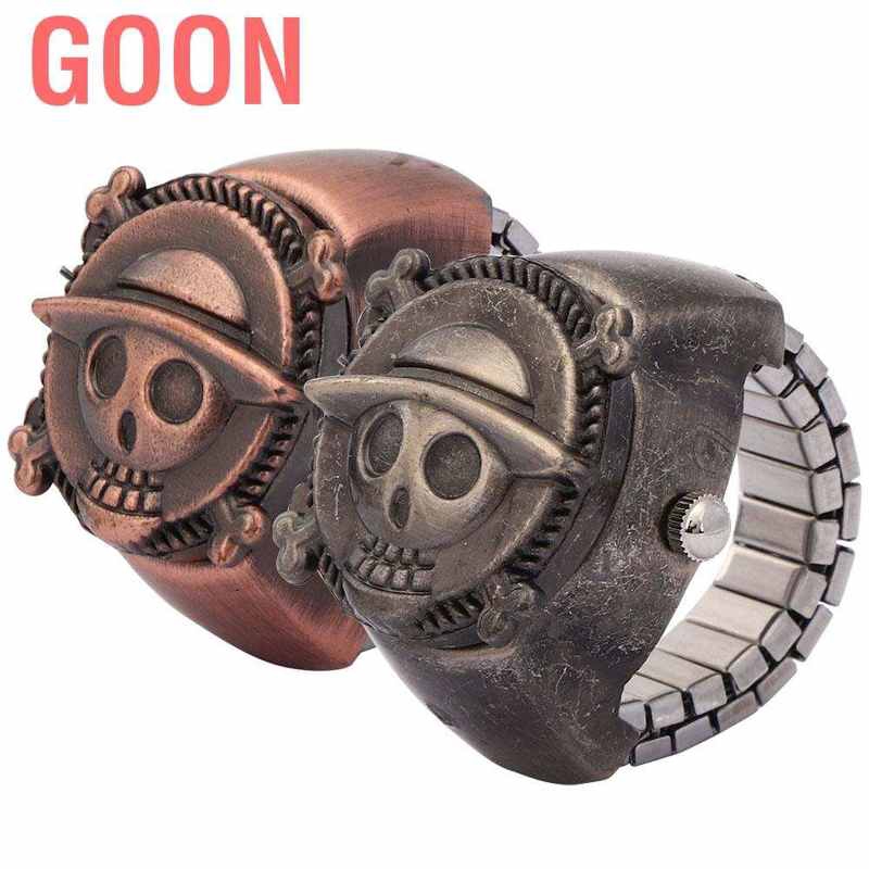 Đồng hồ kim vỏ khắc họa tiết hoạt hình thời trang unisex cho học sinh GOON