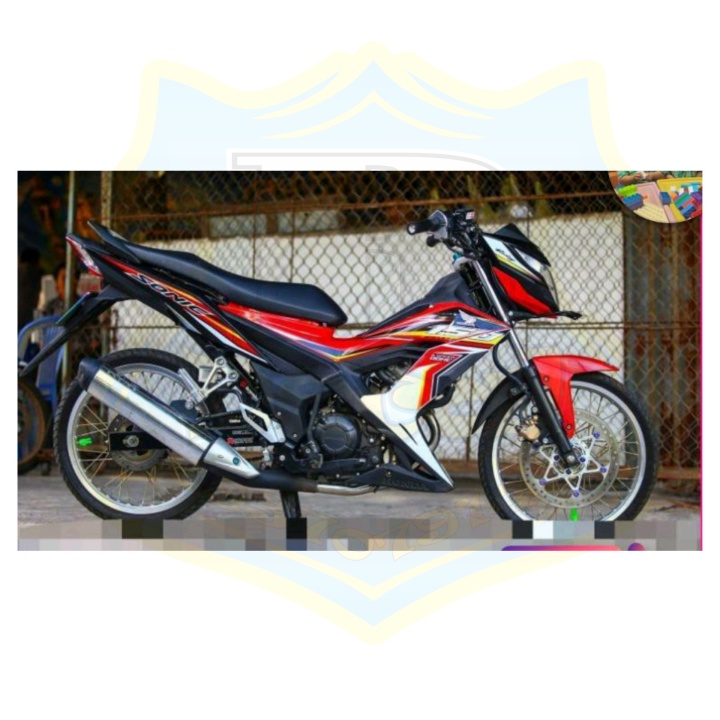 ( Quí khách vui lòng mang ra tiệm cho thợ dán ) Tem sonic 150 trắng đỏ v3