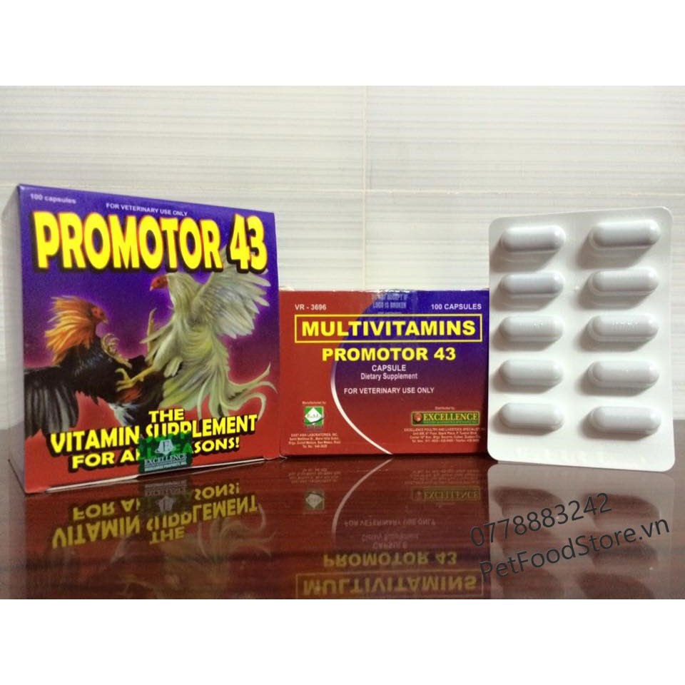Promotor 43 xây dựng cơ bắp, phát triển lông  (1 vỉ).