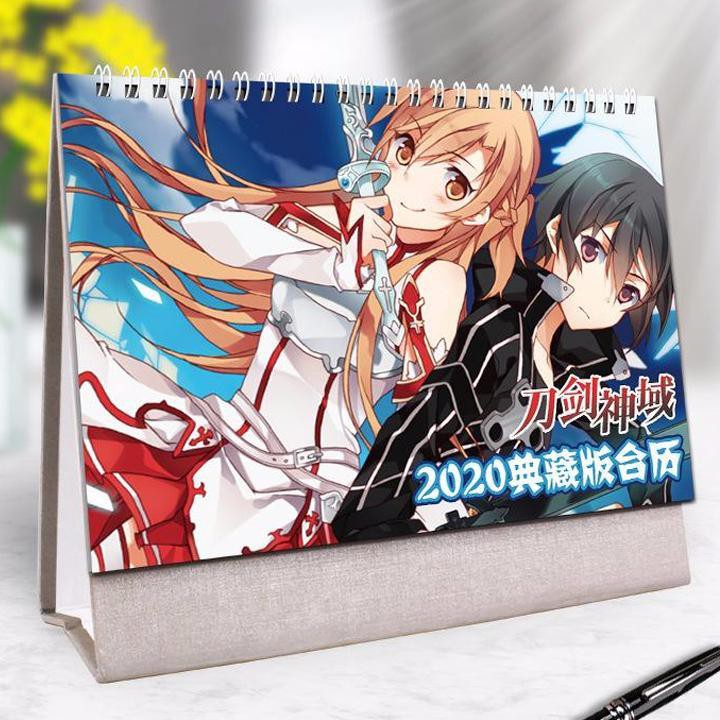 (Lịch 2021-2022) Lịch Sword Art Online in ảnh đẹp anime chibi idols lịch để bàn