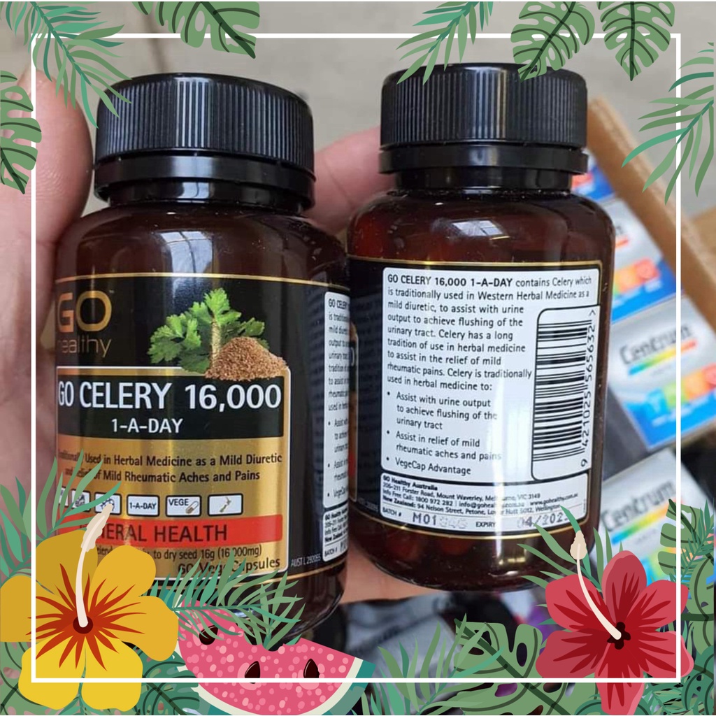 Viên uống Gout Go Healthy Go Celery 16000  60 viên