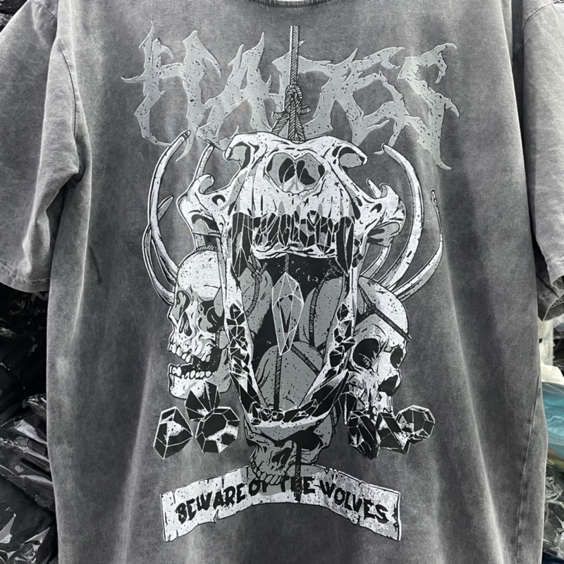 [Mã SKAMCLU7 giảm 10% Tối Đa 50K đơn 0Đ] Áo thun HADES WASH TEE XƯƠNG SỌ Nam nữ chất cotton full tag KUN SHOP | BigBuy360 - bigbuy360.vn