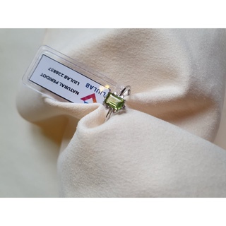 Nhẫn đá peridot freesize