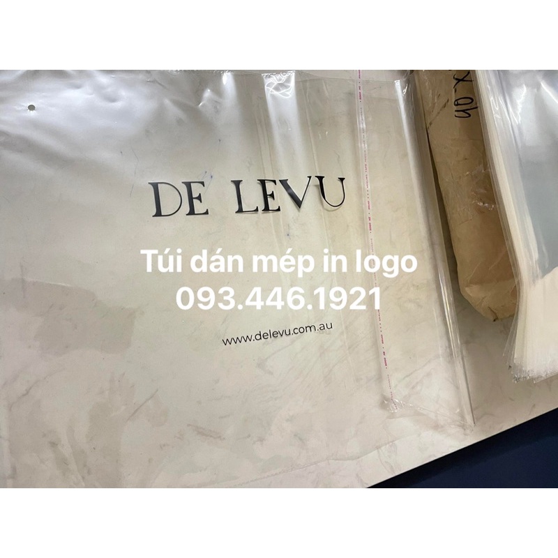 túi trong có dính miệng in logo shop theo yêu cầu số lượng ít từ 1kg