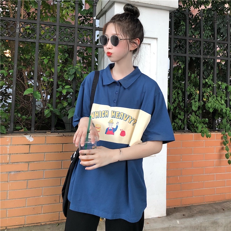 Áo Polo dáng rộng cá tinh dưới 75kg LuxxyStore - Which Heavy PL216