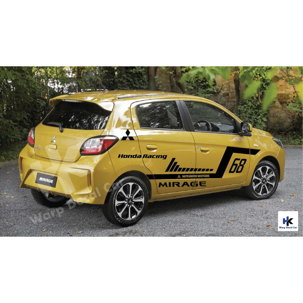 Tem xe Mirage- decal Mirage phong cách thể thao