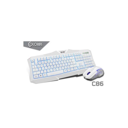 Bộ bán phím có dây usb PS2 và chuột dây USB CLV C86 màu đen, trắng