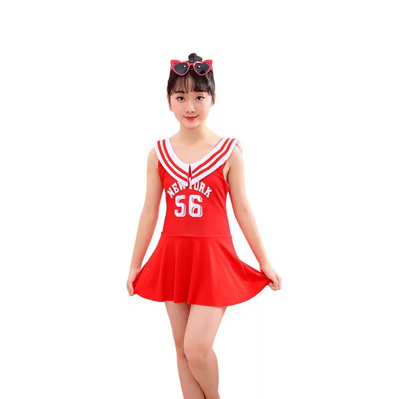 Bộ đồ bơi bikini váy bơi bé gái NEW YORK 56 size lớn cho bé từ 10-14 tuổi( SẴN)