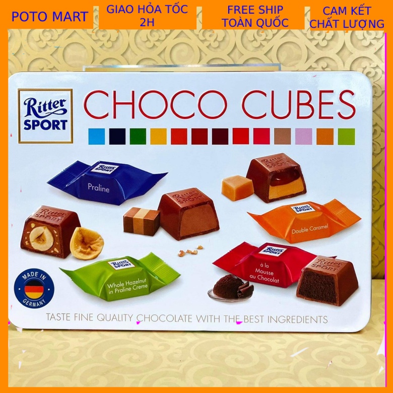 Socola Ritter Sport Chocolate Cubes Selection 192g