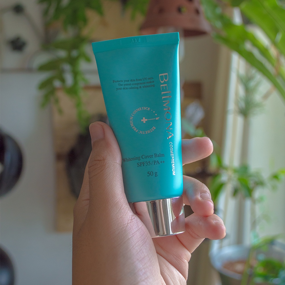 [FOLLOW GIẢM 20K]Kem che khuyết điểm chống nắng dưỡng trắng, làm dịu da nhạy cảm Bellmona Whitening Cover Balm 35/ PA ++ | BigBuy360 - bigbuy360.vn
