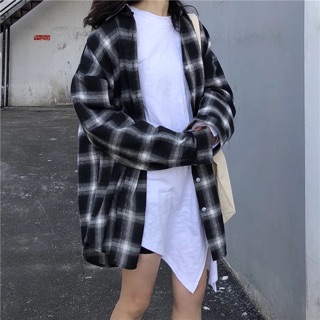 Order áo khoác caro form rộng quảng châu