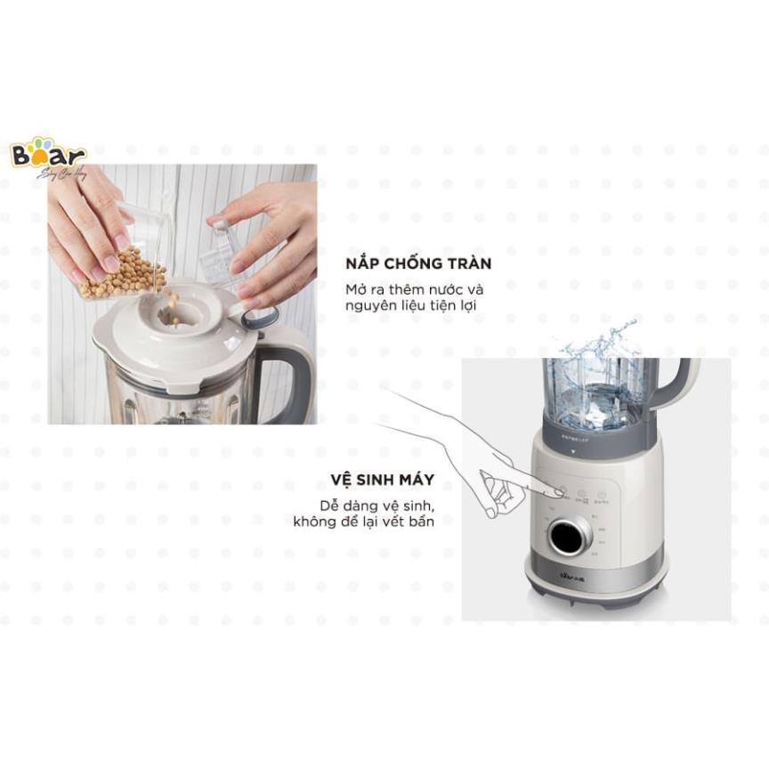 Máy làm sữa hạt Bear đa năng 1,5L 8 chức năng cối xay thuỷ tinh chịu nhiệt tốt chống tràn Gia dụng BearTuli Mart