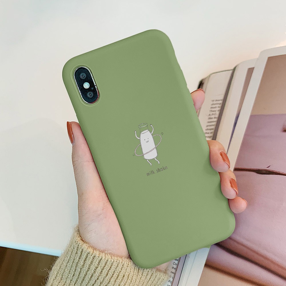 [Freeship toàn quốc từ 50k] Ốp lưng milkshake là gì icon vui nhộn  TPU cao cấp siêu HOT cho Ip6 Ip7 IpXs IpXS Max Ip6 pl