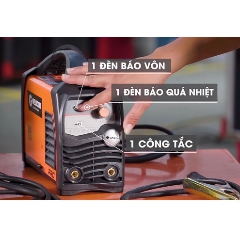 Máy hàn điện tử Jasic ZX7-200PRO - trâu lì, hàn que 3.2mm liên tục. Thiết kế Unibody cơ động, Bảo hành điện tử 18 tháng