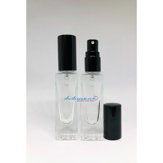 VỎ CHAI NƯỚC HOA THUỶ TINH VUÔNG 10ML NẮP ĐEN