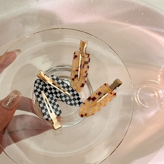 Kẹp tóc họa tiết caro không đường may thời trang mùa hè