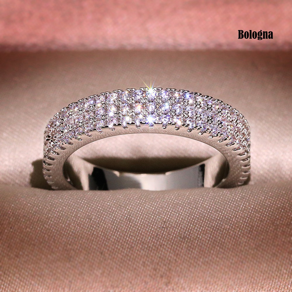 Nhẫn Đính Hôn Nữ Đính Đá Pha Lê Sang Trọng