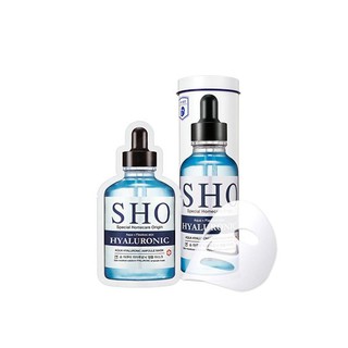 XẢ KHO CẬN DATE [Chính hãng] Mặt nạ tinh chất dưỡng ẩm SHO HYALURONIC AQUA HYALURONIC AMPOULE MASK 1 miếng / 27ml