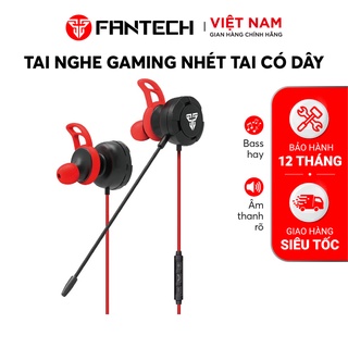 Tai Nghe Gaming Nhét Tai Có Dây FANTECH EG1 Jack 3.5mm Kèm Dây Chuyển Dùng Cho Điện Thoại Lẫn Máy Tính - Chính Hãng