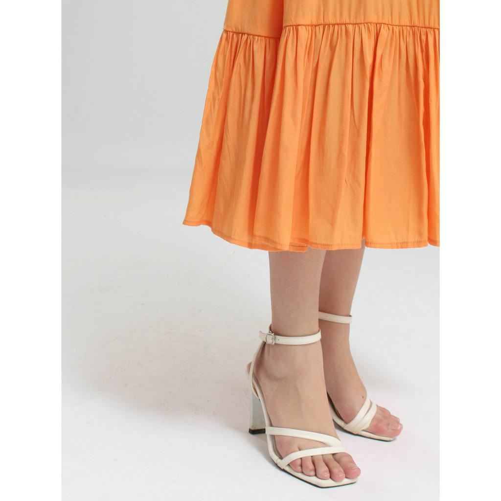 Váy maxi nữ VIỆTBROTHERS trễ vai cổ bèo 231VHU24