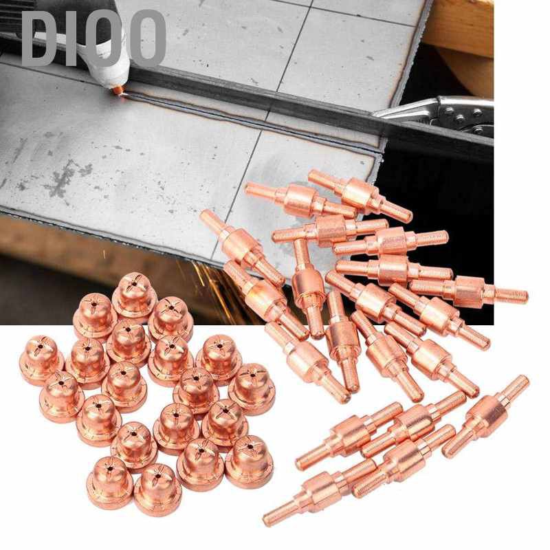 Dioo 40pcs Plasma Cutter Consumables Electrode Nozzle Tip PT31 LGK40 Torch s