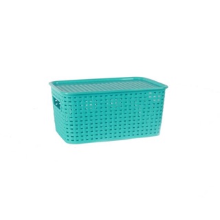 Combo 12 giỏ Đan có nắp size trung