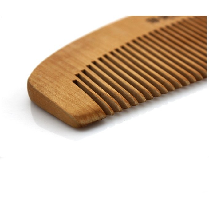 Lược gỗ đào Mushu chống tĩnh điện massage đầu