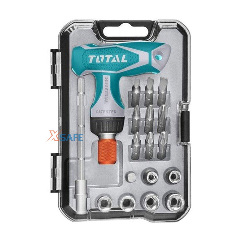 Bộ tua vít 24 chi tiết TOTAL TACSD30186 linh hoạt Bộ tuốc nơ vít đa năng chất liệu CR-V đầu vít khoẻ, cứng, chắc chắn