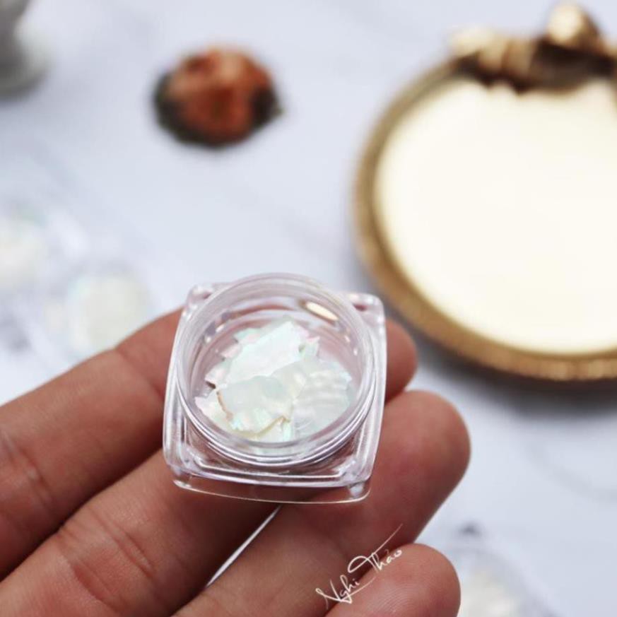 Xà cừ nail trắng ngọc trai