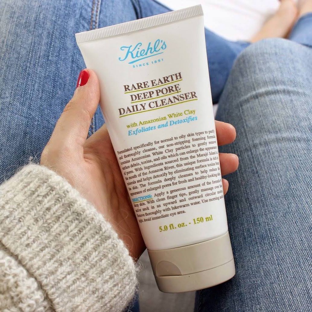 Kiehl's Rare Earth Deep Pore Daily Cleanser - Sữa Rửa Mặt Đất Sét Cho Da Dầu 150ml