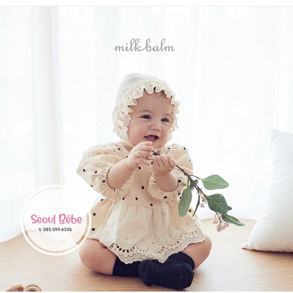 Suit Apron họa tiết cách điệu Milkbalm made in Korea