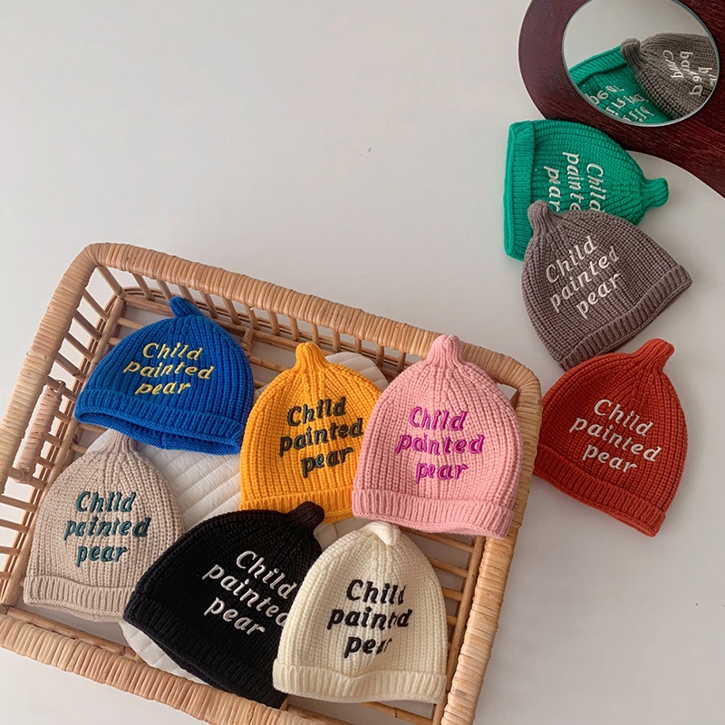 Mũ Len Dày Dặn Siêu Dễ Thương Thời Trang Thu Đông Cho Bé