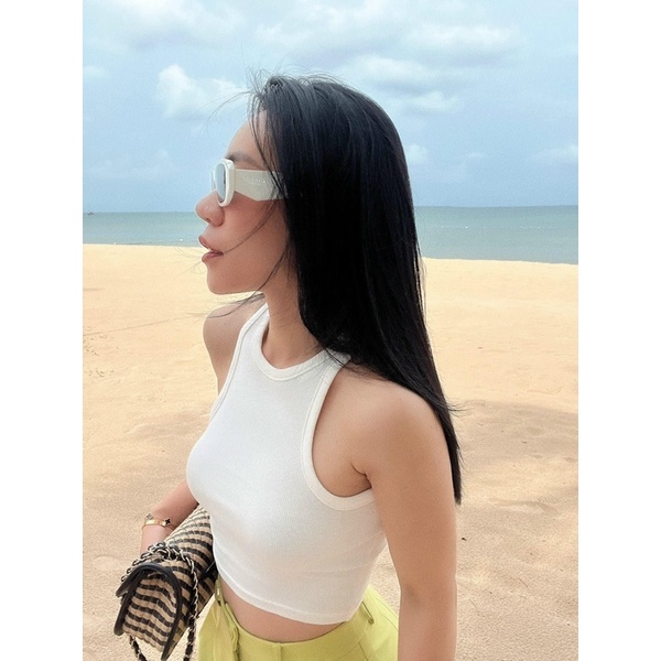 Áo balo croptop đủ màu vải thun gân hình shop chụp 100% | BigBuy360 - bigbuy360.vn