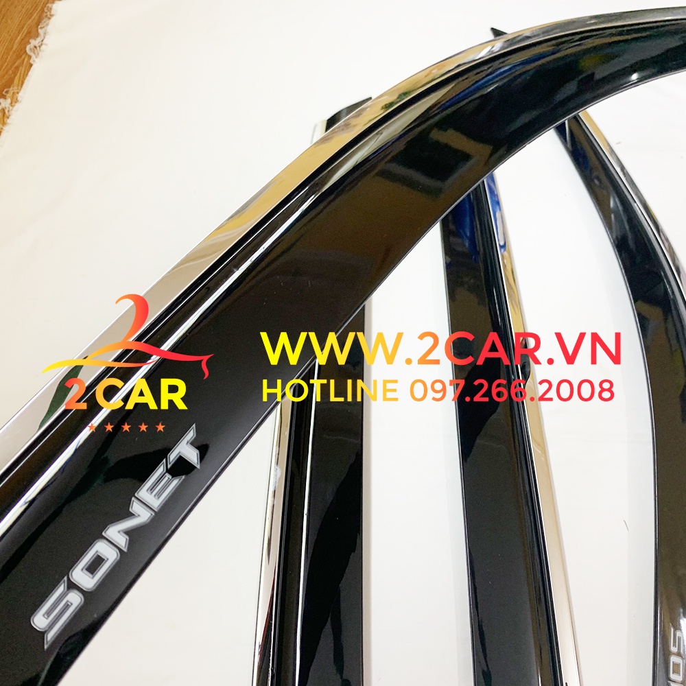 Vè che mưa xe KIA SONET 2021- 2022 chỉ INOX cao cấp