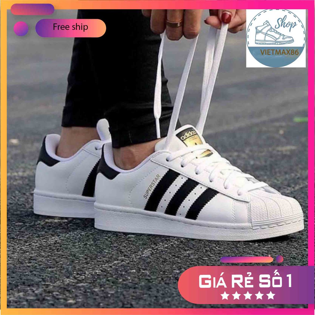 Giày thể thao superstar mũi sò tem vàng cho nam và nữ, giày giá rẻ tặng kèm hộp thời trang giá rẻ / vietmax86