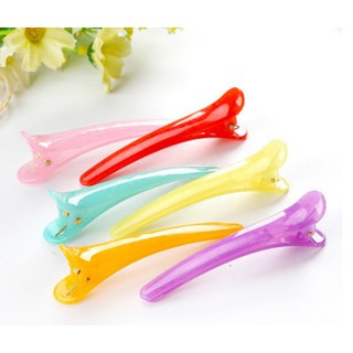 Kẹp tóc mỏ vịt nhựa nhiều màu sắc