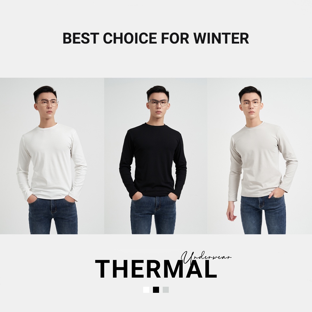 Áo Thun Nam Dài Tay Krik Chất Liệu Nỉ Cao Cấp Thiết Kế Cổ 3 Phân Giữ Ấm Tốt Form Slimfit Ôm Body AN8033 | BigBuy360 - bigbuy360.vn