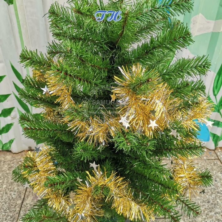 Cây thông noel 1m5 + ĐÈN LED trang trí nhà cửa, phòng khách, mùa giáng sinh tặng kèm ngôi sao và dây kim tuyến
